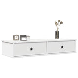 Wall Shelf With Drawers 60X25X15 Cm Engineered Wood
