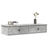 Wall Shelf With Drawers 60X25X15 Cm Engineered Wood