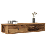 Wall Shelf With Drawers 60X25X15 Cm Engineered Wood