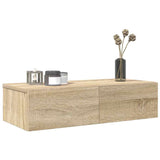 Wall Shelf With Drawers Engineered Wood