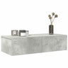 Wall Shelf With Drawers Engineered Wood