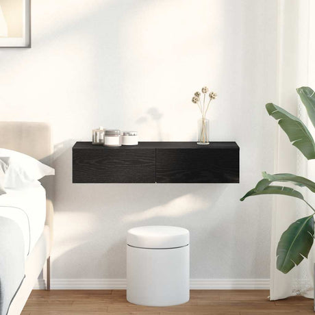 Wall Shelf With Drawers Engineered Wood