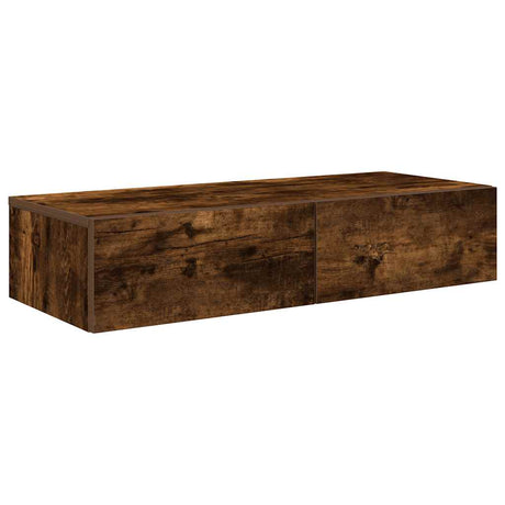 Wall Shelf With Drawers Engineered Wood