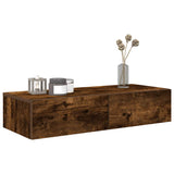 Wall Shelf With Drawers Engineered Wood