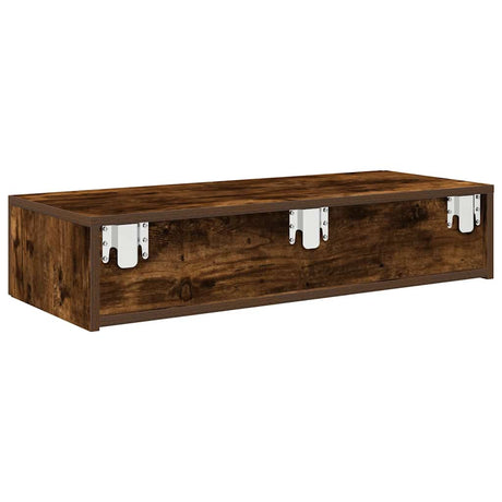 Wall Shelf With Drawers Engineered Wood