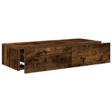 Wall Shelf With Drawers Engineered Wood