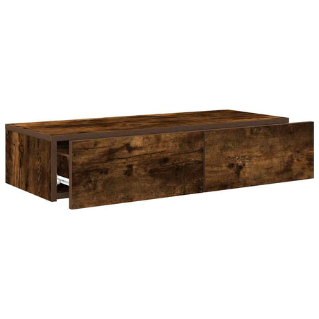 Wall Shelf With Drawers Engineered Wood