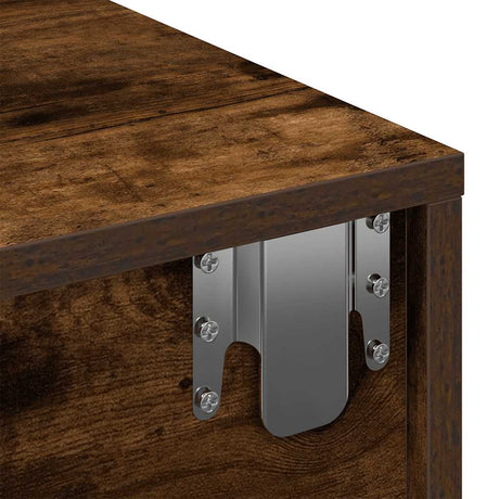 Wall Shelf With Drawers Engineered Wood