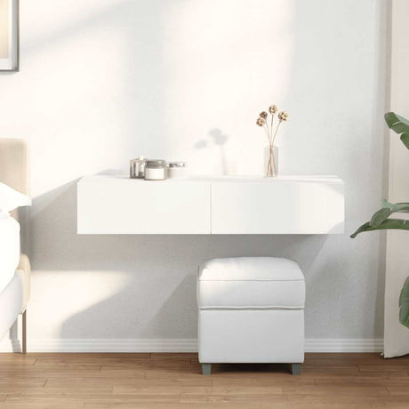 Wall Shelf With Drawers Engineered Wood