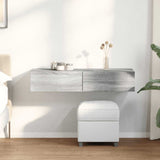 Wall Shelf With Drawers Engineered Wood