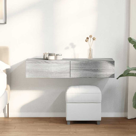 Wall Shelf With Drawers Engineered Wood