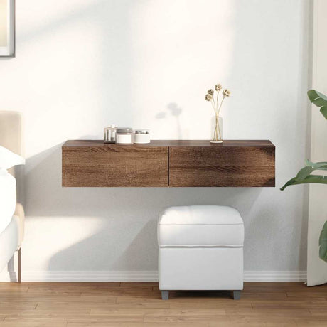 Wall Shelf With Drawers Engineered Wood
