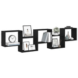 Wall Cube Shelf 5 Compartments Engineered Wood