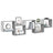 Wall Cube Shelf 5 Compartments Engineered Wood