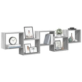 Wall Cube Shelf 5 Compartments Engineered Wood