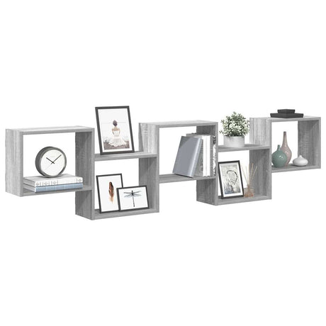 Wall Cube Shelf 5 Compartments Engineered Wood