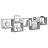 Wall Cube Shelf 5 Compartments Engineered Wood