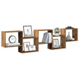 Wall Cube Shelf 5 Compartments Engineered Wood