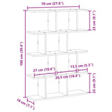 Wall Cube Shelf 12 Compartments Engineered Wood