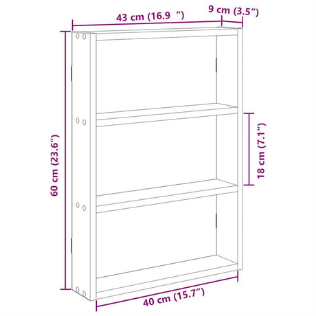 Wall Shelf 43X9X60 Cm Engineered Wood