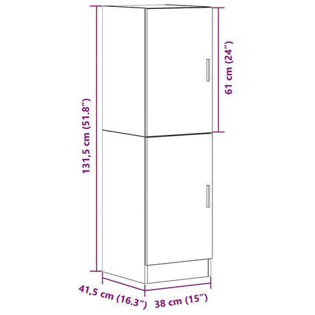 Kitchen Cabinet 38X41.5X131.5 Cm Engineered Wood