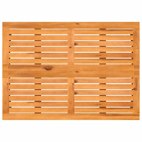 Garden Table With Acacia Wood Top 105X75X72 Cm Poly Rattan