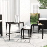 Garden Nesting Tables 3 Pcs Poly Rattan
