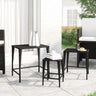 Garden Nesting Tables 3 Pcs Poly Rattan