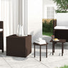Garden Side Tables 3 Pcs Poly Rattan