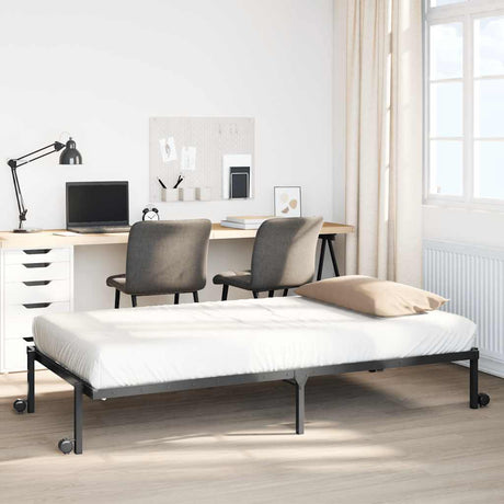 Bed Frame Without Mattress Foldable Steel
