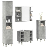 4 Piece Bathroom Furniture Set Engineered Wood