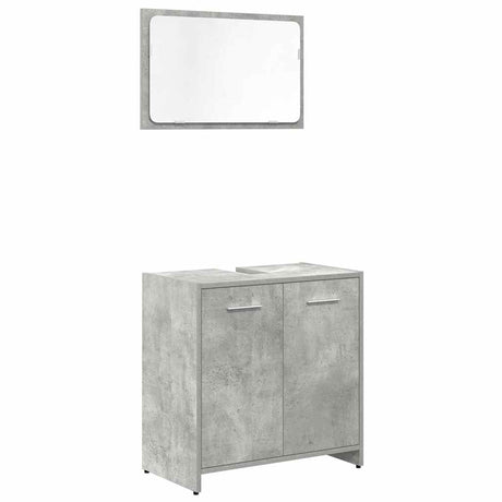 3 Piece Bathroom Furniture Set Engineered Wood
