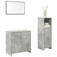 3 Piece Bathroom Furniture Set Engineered Wood