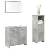 3 Piece Bathroom Furniture Set Engineered Wood
