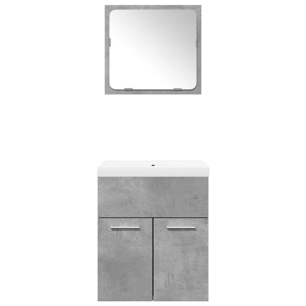 3 Piece Bathroom Furniture Set Engineered Wood