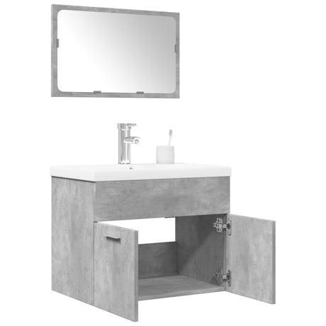 3 Piece Bathroom Furniture Set Engineered Wood