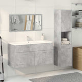 3 Piece Bathroom Furniture Set Engineered Wood