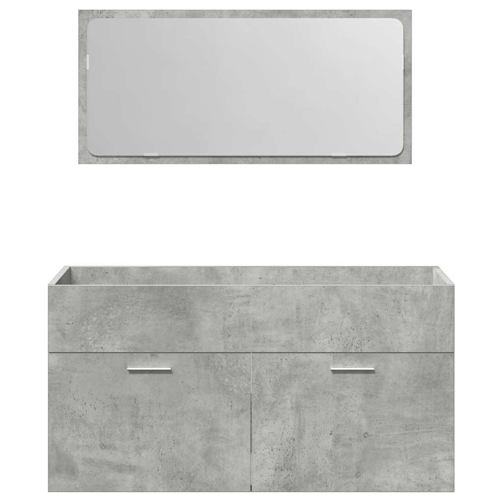3 Piece Bathroom Furniture Set Engineered Wood