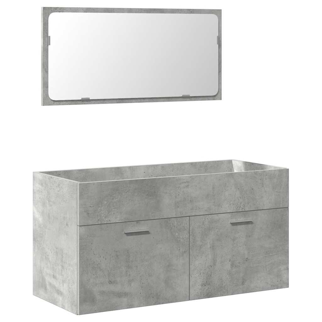 3 Piece Bathroom Furniture Set Engineered Wood