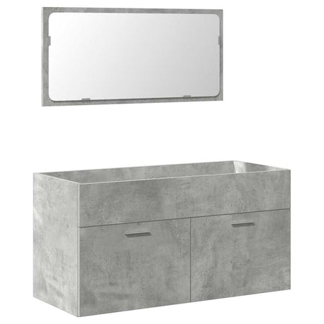 3 Piece Bathroom Furniture Set Engineered Wood