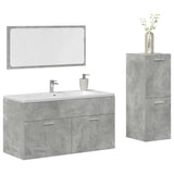 3 Piece Bathroom Furniture Set Engineered Wood