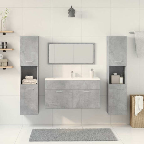 4 Piece Bathroom Furniture Set Engineered Wood