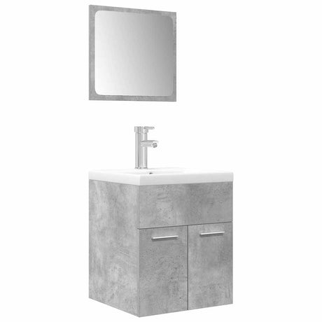 3 Piece Bathroom Furniture Set Engineered Wood