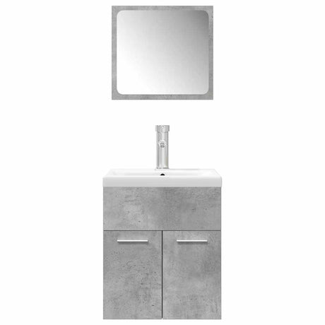 3 Piece Bathroom Furniture Set Engineered Wood