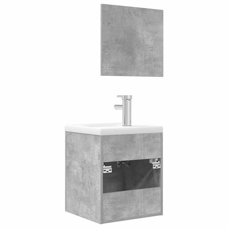 3 Piece Bathroom Furniture Set Engineered Wood