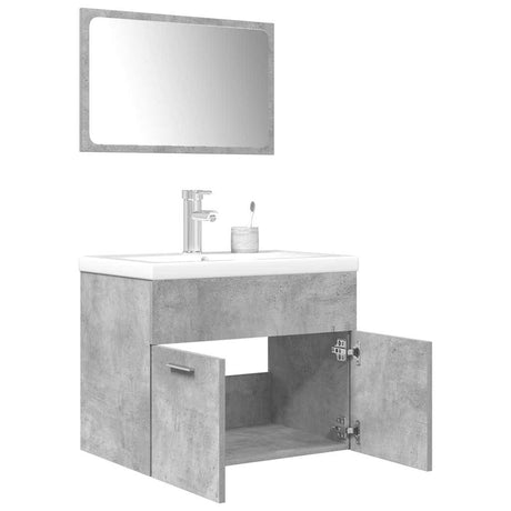 3 Piece Bathroom Furniture Set Engineered Wood