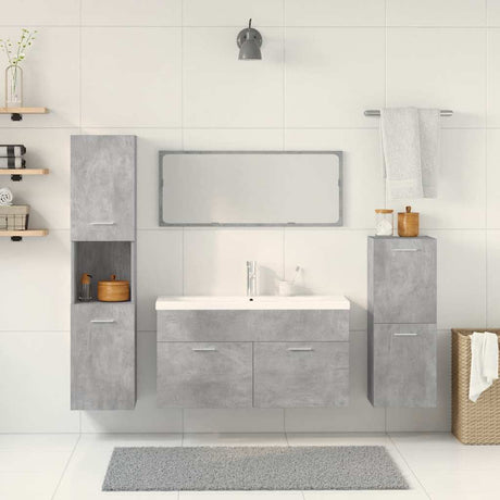 5 Piece Bathroom Furniture Set Engineered Wood