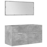 5 Piece Bathroom Furniture Set Engineered Wood