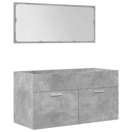 5 Piece Bathroom Furniture Set Engineered Wood