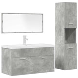 4 Piece Bathroom Furniture Set Engineered Wood